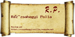 Rózsahegyi Polla névjegykártya